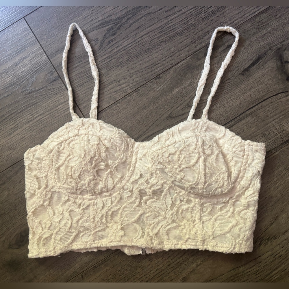 FOREVER 21 | Cream Lace Bustier S